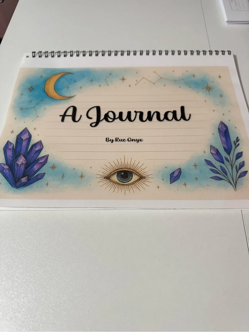 Purple & Gold Spiral Journal - A Journal